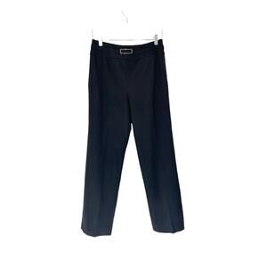 Escada Pants Gold Buckle Business Career Straight Leg Mature Basic Black‎ Medium